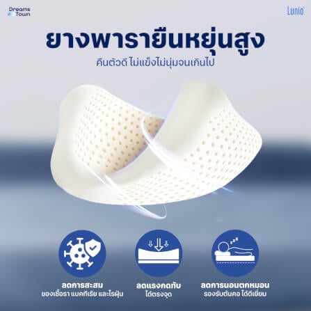 หมอนยางพาราแท้  LUNIO MOON LATEX COSMIC ERGO PILLOW_2